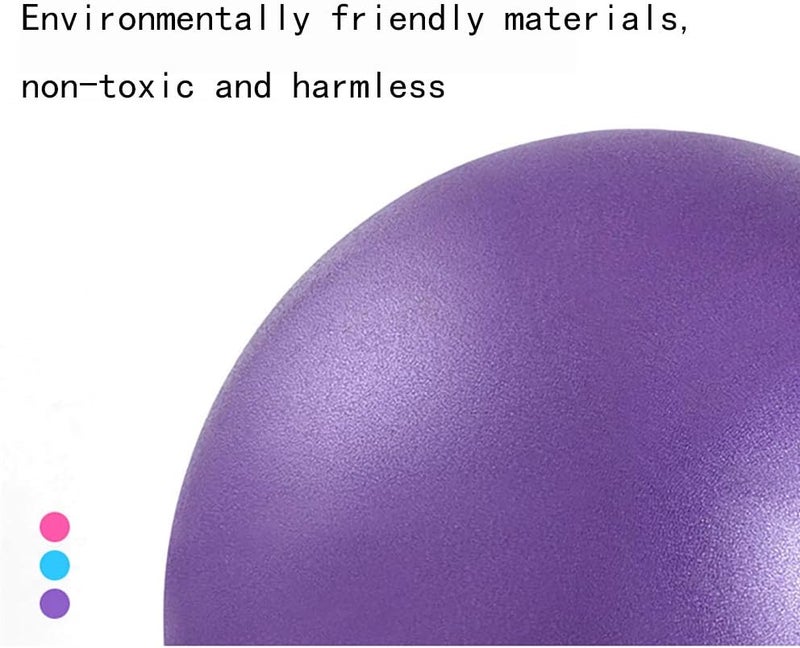MOMPLUS 9 Inch Exercise Pilates Mini Yoga Balls Barre for Home Stability Squishy Training Physical Therapy Improves Balance with Inflatable Straw - Image 4
